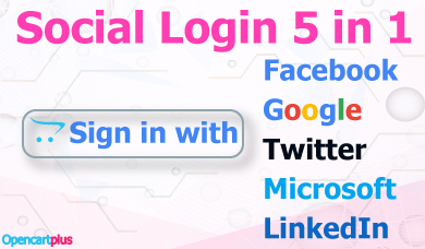 Social Login 5 in 1 — Facebook, Google, Twitter, Microsoft, LinkedIn