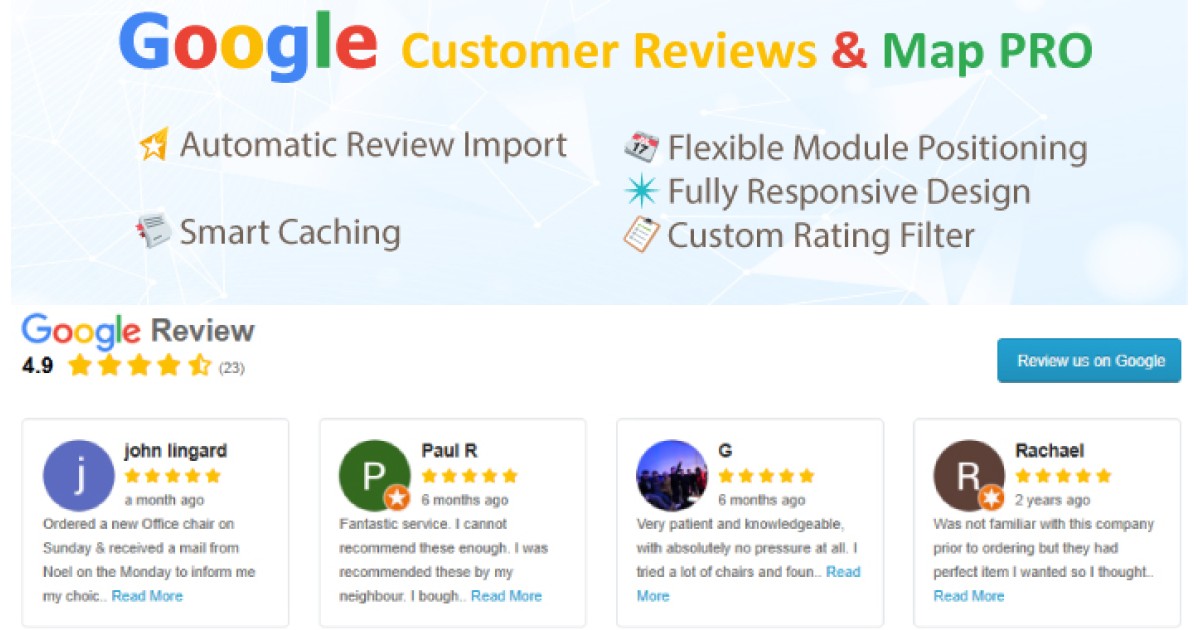 Google Reviews & Map PRO for OpenCart | Auto Import & Display Google ...