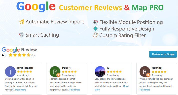 Google Customer Reviews & Map PRO