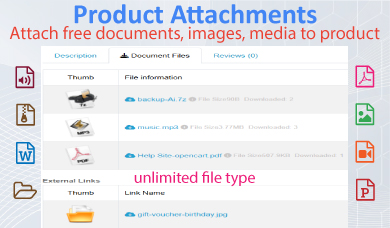 Product Attachments - Add files download to product