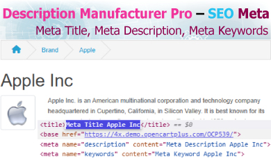 Description Manufacturer Pro – SEO Meta