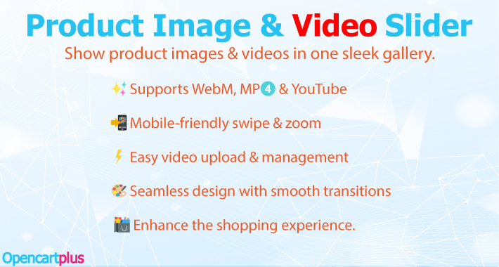 Product Image and Video Slider